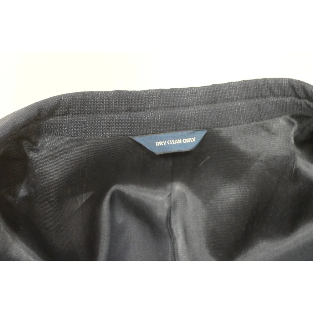 Givenchy Blazer Men Size 46L Navy Blue Shadow Stripe Two Button Formal